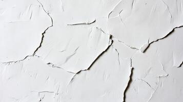 Cracked and Peeling White Wall Texture with Rough Surface Details photo