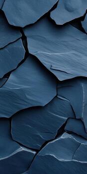 Dark Blue Slate Texture Close-Up Abstract Background Ideal for Minimalist Mobile Wallpapers photo