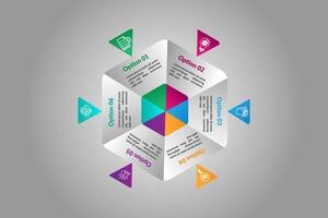 3d style polygon shapes business infographic design. vector