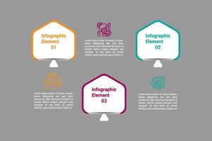 Business style infographic design with 3 option. vector