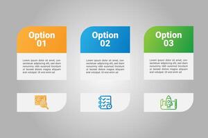 Rectangular style business infographic design element. vector