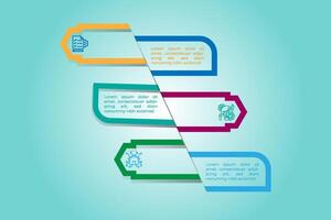 Simple presentation business infographic design. vector