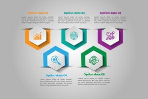 Polygon style eps info chart design. vector