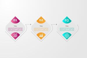 Square design business info chart design. vector