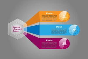 Customize glossy style business infographic design. vector