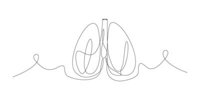 Continuous Human heart one line art illustration vector