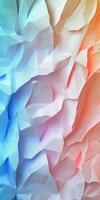 Abstract Folded Paper Texture in Soft Gradient Colors, Modern Art Background for Design photo