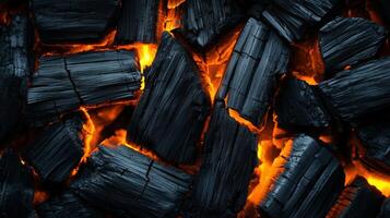 Glowing Charcoal Texture with Intense Embers, Fiery Abstract Background for Bold Designs photo