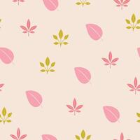 Elegant Golden Leaves and Branches Pattern Illustration vector