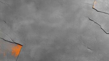 Cracked Gray Wall Texture, Rough and Minimalist Concrete Surface for Background Use photo