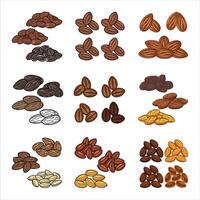 Elegant Piles of Dried Dates Realistic Illustration vector