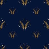 Elegant Golden Leaves and Branches Pattern Inspired Illustration vector