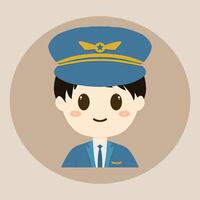 pilot profession element icon design vector
