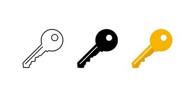 Key icon set. Key symbol. Access sign. vector
