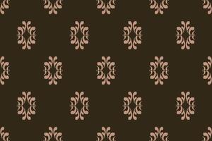 Jacquard patterned fabric print, Damask, Patterned textile, black background vector