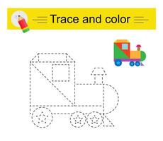 trace and color locomotive vector