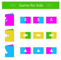 Educational game for kids. Need to find the correct answer. vector