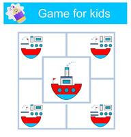 Educational logical game for children. Need to find the correct set of shapes. Educational material. Preschool worksheet vector