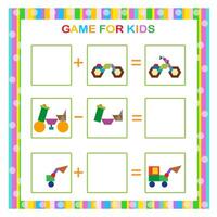 Fun game for kids. Find and draw the missing parts. vector