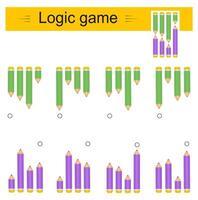 Task for development of attention and logic. IQ training test. Printable worksheet. vector