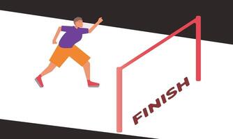 Runners chasing the finish line, runners chasing the finish line in a race, the design is very suitable for running competitions and business vector