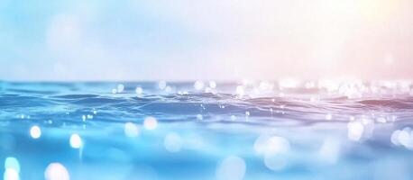 A serene view of shimmering water with a soft gradient background. photo