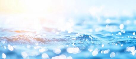 A serene image of water with sunlight reflecting off its surface. photo