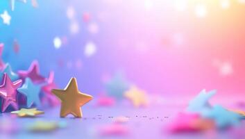 A dreamy background with colorful stars creating a whimsical atmosphere. photo