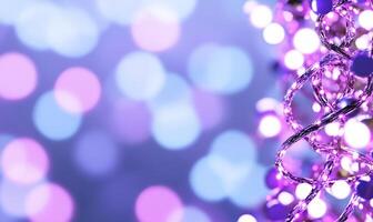 A close-up of colorful, shimmering lights creating a festive atmosphere. photo