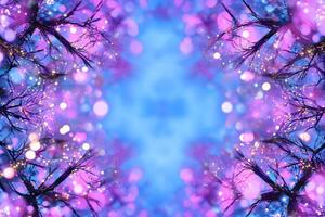 Abstract design featuring vibrant colors and bokeh effects. photo