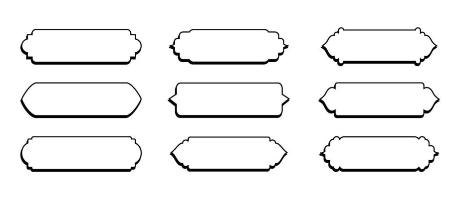 A set of black and white frames for a design