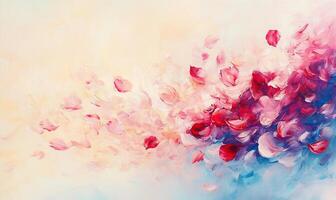 A soft, abstract depiction of flowing petals in gentle colors. photo