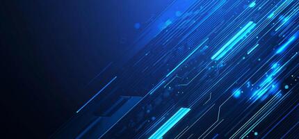 Abstract blue technology background with lines and lines photo