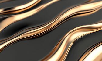 Abstract waves in metallic colors create a dynamic visual effect. photo
