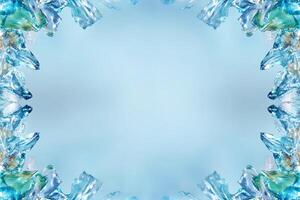 Abstract icy blue background with jagged edges for design use. photo