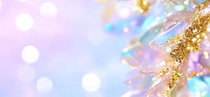 A sparkling abstract background with soft colors and glittering elements. photo