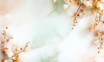 A serene, floral-themed background with soft colors and textures. photo