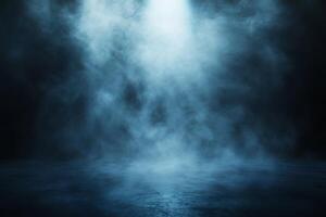 A misty, illuminated space creating a dramatic atmosphere. photo