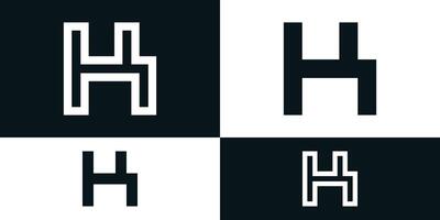 Abstract initial letter K logo design with square shape. Premium vector
