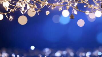 A festive display of twinkling lights and decorative elements. photo