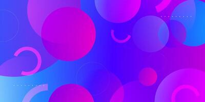 Abstract 3D colorful gradient purple and blue background. Overlap circle layer simple pattern. vector