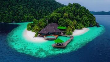 Luxurious Private Island Villa with Stunning Ocean Views Tropical Beach and Private Pool photo