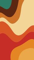 Retro 70s inspired design with vibrant and nostalgic pattern and a warm color palette. vector