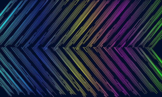 Colorful Geomatric Pattern With Dark Background
