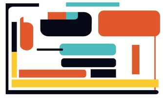 colorful abstract shape flat design book vector
