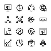 Collection of icons for a computer screen vector