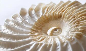 A shell with a spiral pattern on it photo
