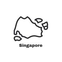 A map of Singapore vector