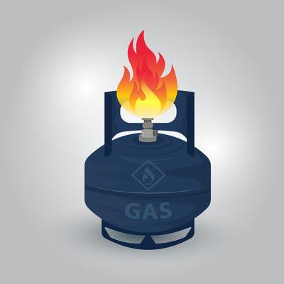 Gas cylinder design illustration