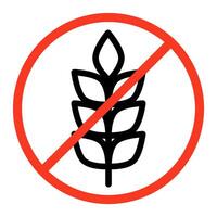 Gluten free icon on white background. vector